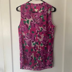J. Crew Floral Sleeveless Top